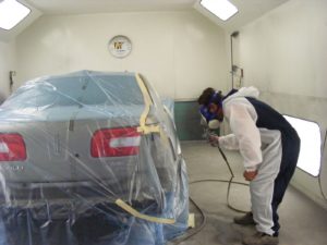 Body shop paint work